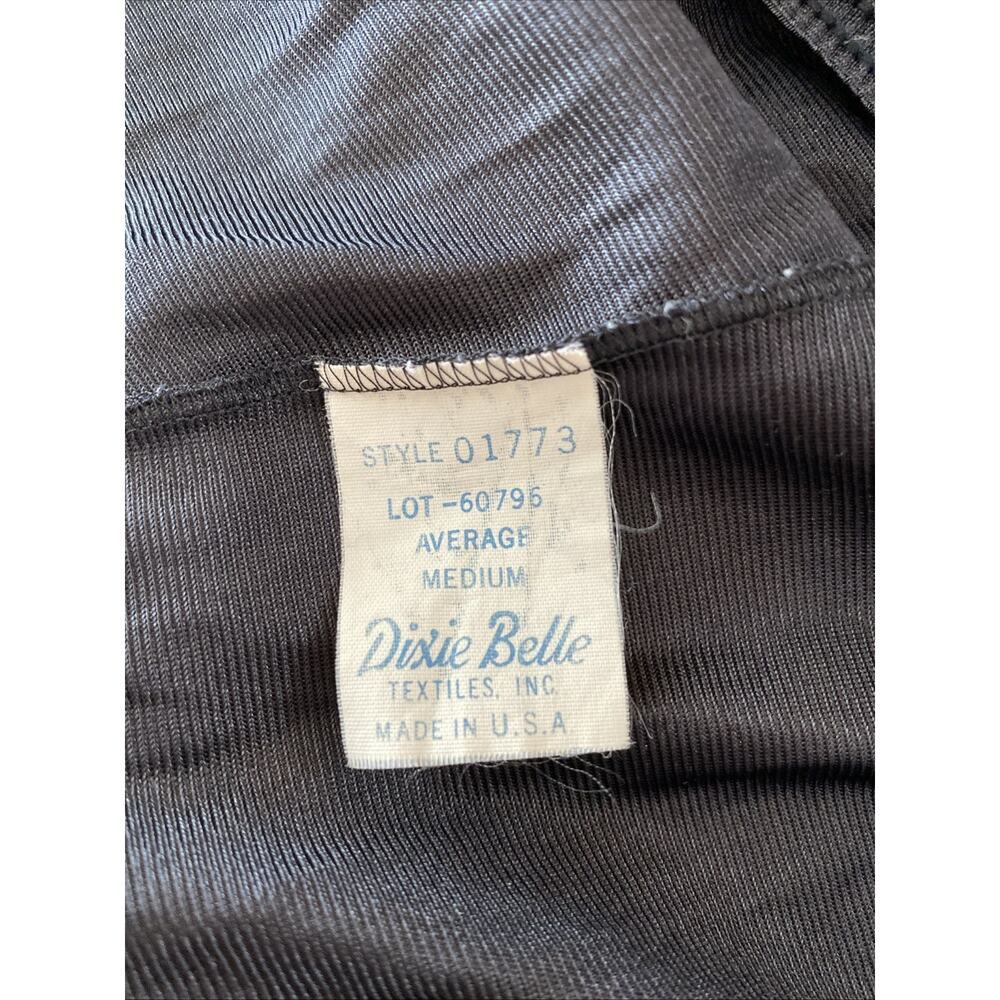 Vintage Dixie Belle Half Slip Black Anti-static Size Medium Lace Trimmed Slits - Picture 6 of 11
